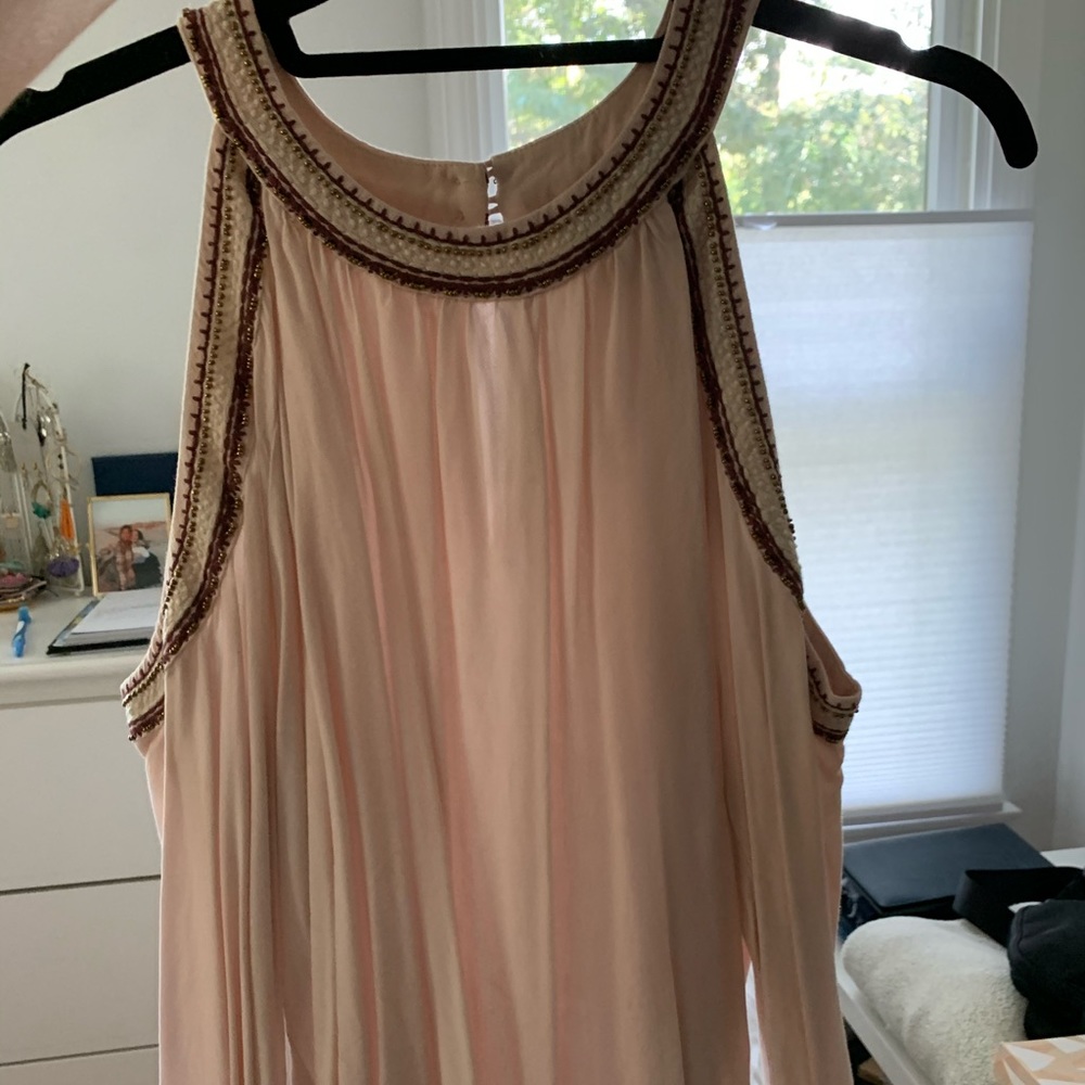 Pink Open Shoulder Shirt